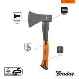 Bradas Axt – Glasfaserstiel – 1000g Bradas