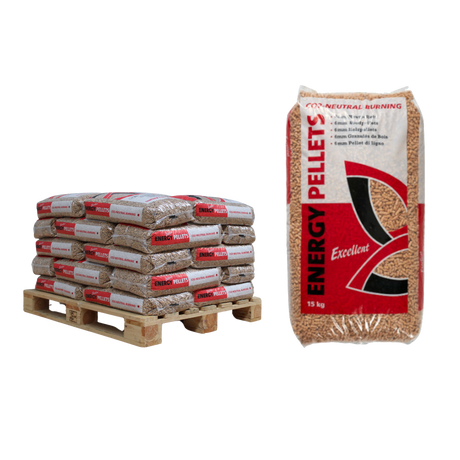 Halbe Palette Energy Pellets Excellent mit 33 Säcken