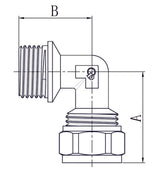 PEX knieverbinding 32 mm met klemfitting