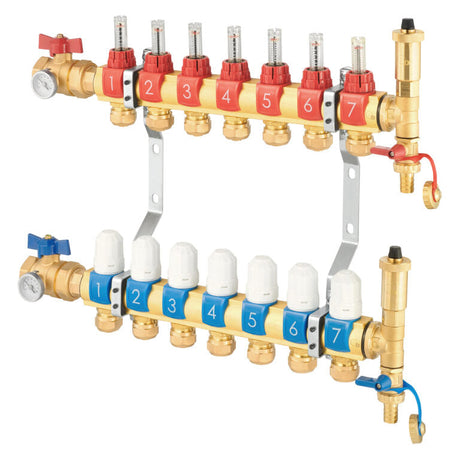 Diamond Fußbodenheizungsverteiler mit 8 Heizkreisen