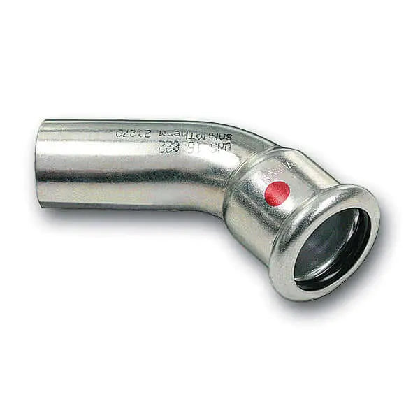 Entdecken Sie den Sanha-Therm 45-Grad-Bogen mit Spitzende bei Installatie-shop.nl