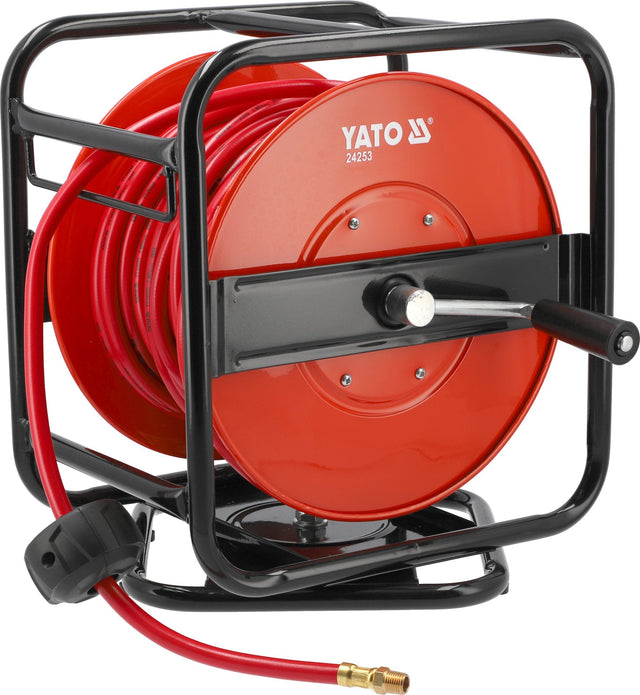 Yato Metallschlauchaufroller für Druckluft mit 8 mm PE-Schlauch
