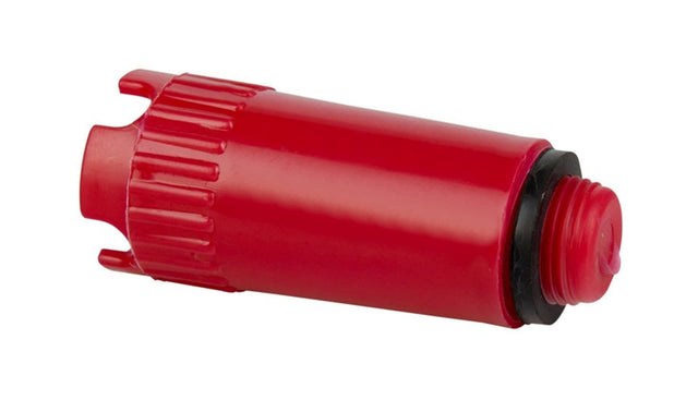 Abbildung des Diamond Prüfstopfens für Dichtheitsprüfungen 1/2" 80 mm in Rot, speziell entwickelt für Leckagetests.
