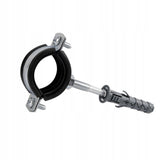 Diamond buisklem enkel met rubberinlage