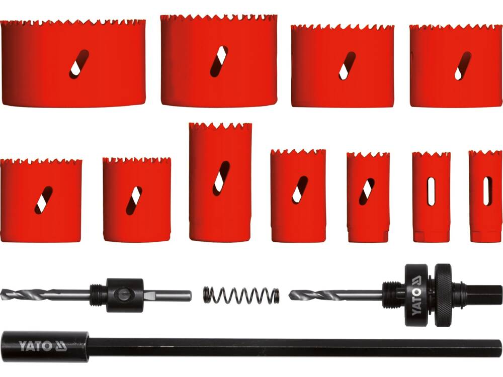 Lochsägen-Set mit progressiver Zahnaufteilung für effizientes Bohren – Yato