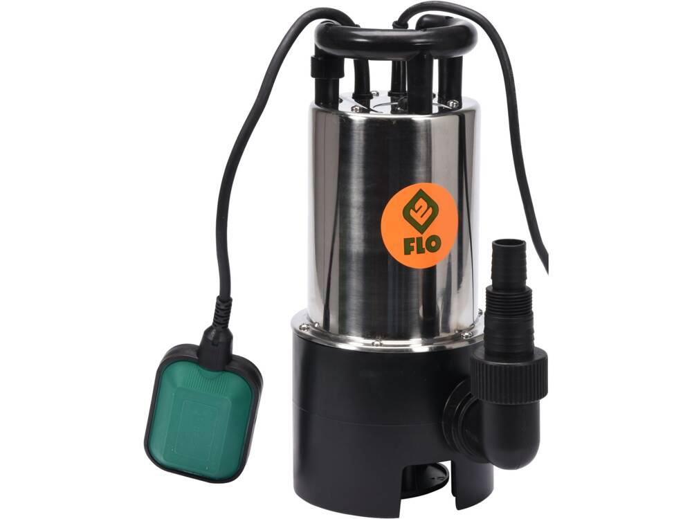 Flo Tauchpumpe 1100W aus Edelstahl für Schmutzwasser