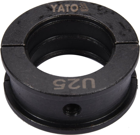 Nahaufnahme der Yato U-Profil Pressbacke während der Installation